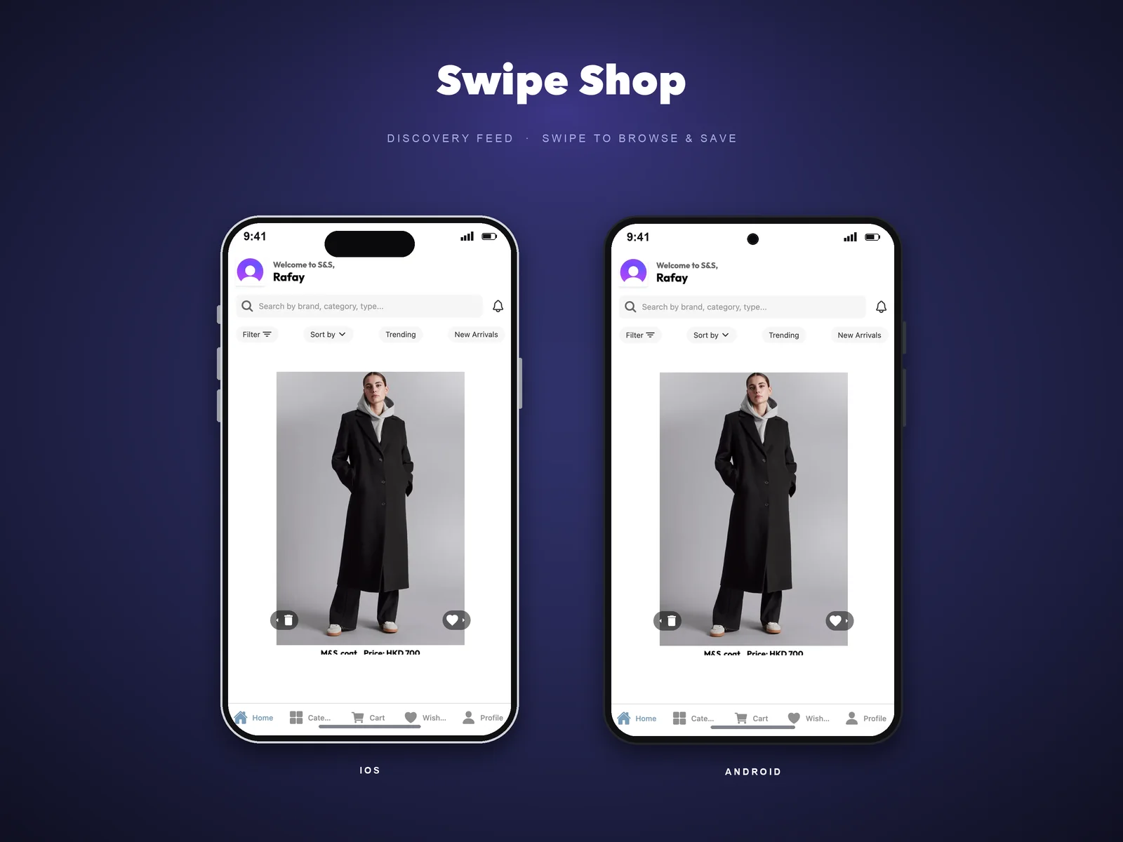 Swipe & Shop shown on device mockups