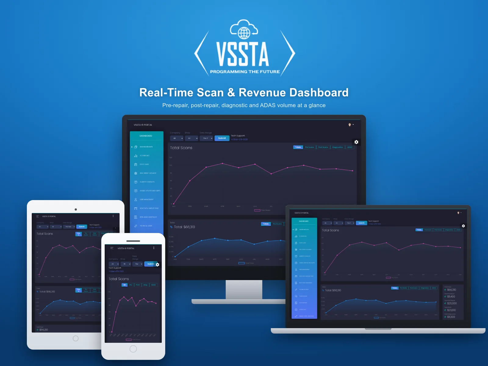 VSSTA shown on device mockups